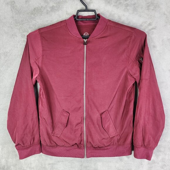 Boys Burgundy Wonder Nation Bomber Jacket Full Zip Long Sleeve Youth Size XXL 18 - Picture 2 of 12